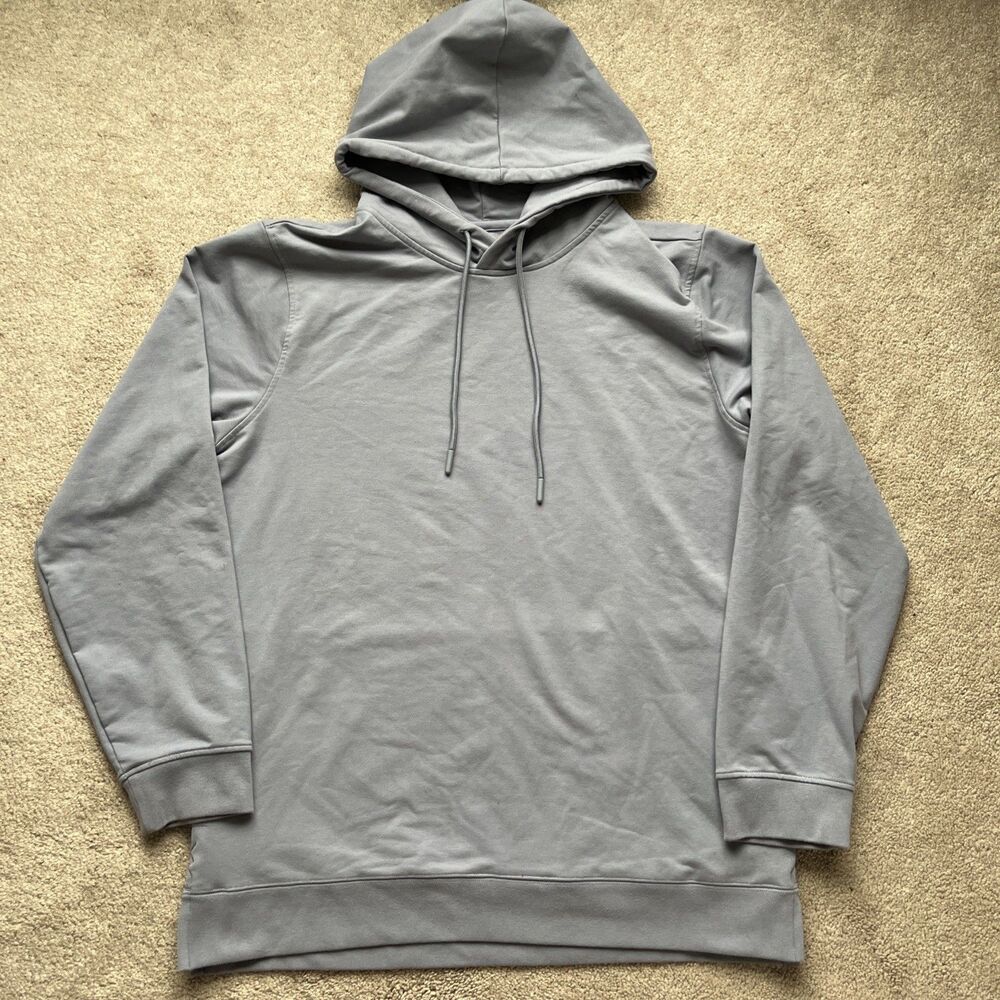 Cuts Clothing Hoodie Mens 2XL Hyperloop Gray Blue Split Hem Athleisure Comfort